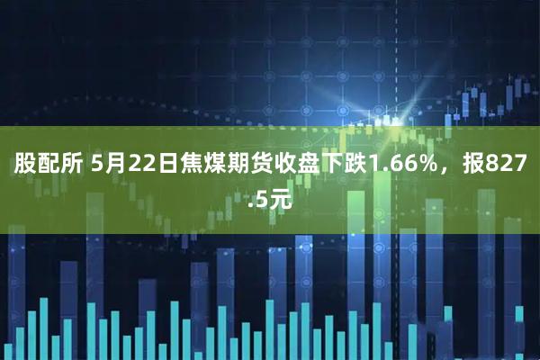 股配所 5月22日焦煤期货收盘下跌1.66%，报827.5元